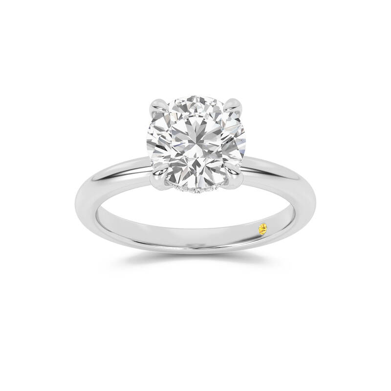 Dream Weaver Hidden Halo Round Lab Grown Diamond Engagement Ring | 18K White Gold 1 3/4 CT. TW.