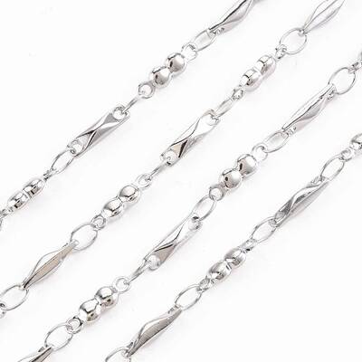 Non-Tarnish 201 Stainless Steel Rectangle & Oval Link Chains