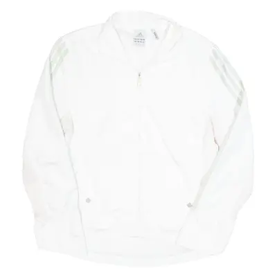 ADIDAS Mesh Lined Clima 365 Womens Windbreaker Jacket White UK 14