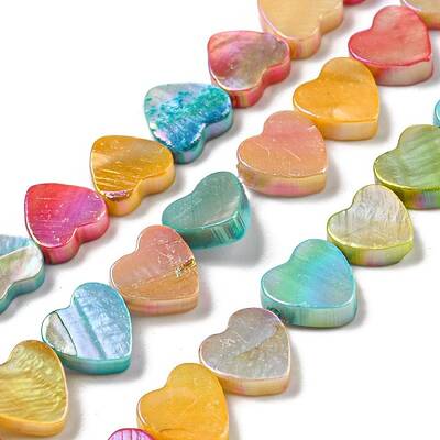 Electroplated Natural Freshwater Shell Beads Strands