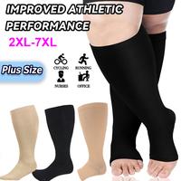 Tiptupu 2XL-7XL Extra Wide Plus Size 20-30 mmHg Compression Socks for Overweight Women Men Non Binding Loose Fit Top Edema Ly...