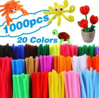 1000 Pcs Pipe Cleaners Assorted 20 Colors 12 inch Chenille Stems Bulk for Kids Art DIY and Crafts Projects and Decorations Li...