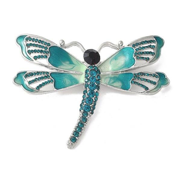 Dragonfly Alloy Rhinestone Brooches for Backpack Clothes