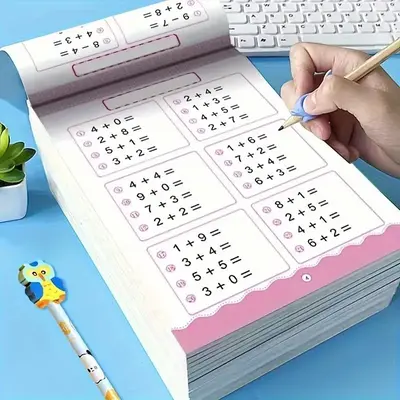 Math Practice Book, 6 Counts 80 Pages 0-100 Addition and Subtraction Math Practice Book for Preschool Education, Learning Mat...