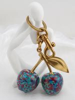 Cherry Design Bag Charm, Cute Resin Bag Pendant, Exquisite Bag Hanging Car Keychain, Fashion Accessories for Women & Girls