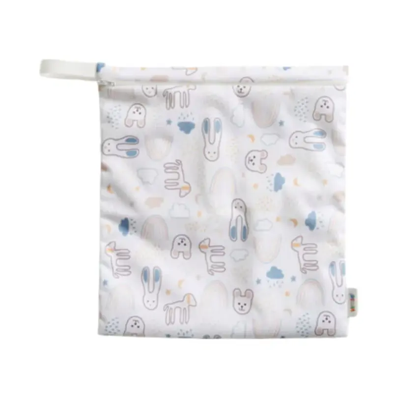 Vimse Wet Bag, Medium, White Teddy Bear