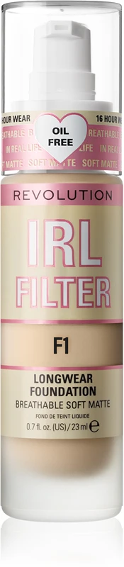 Makeup Revolution IRL Filter long-lasting mattifying foundation colour F1 23 ml