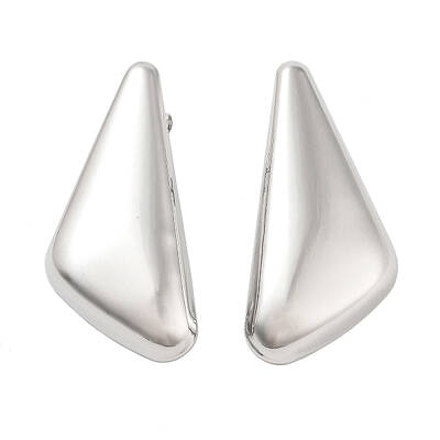 Brass Triangle Stud Earrings