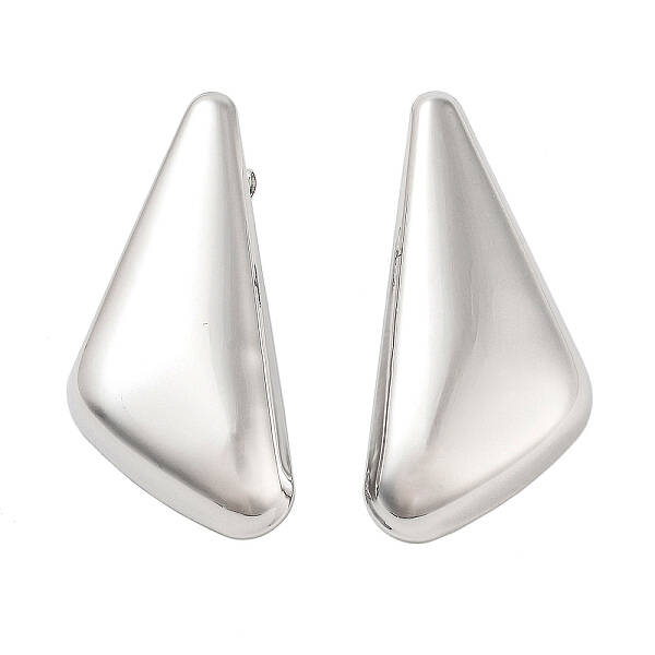 Brass Triangle Stud Earrings