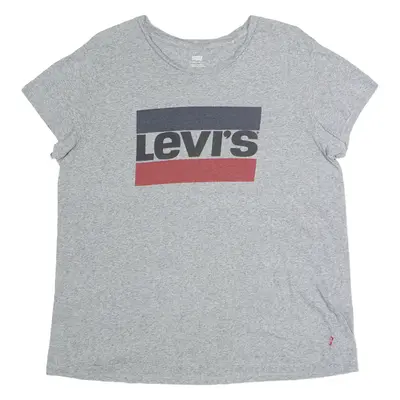 LEVI'S Womens T-Shirt Grey Crew Neck XL