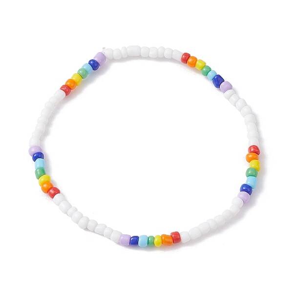Glass Seed Beaded Stretch Bracelets