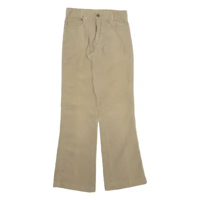 MACKEEN Womens Corduroy Trousers Beige Regular Bootcut W25 L30
