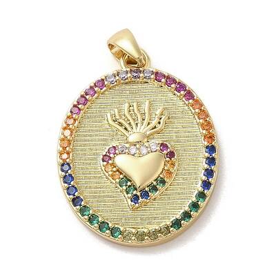 Brass Micro Pave Cubic Zirconia Pendants