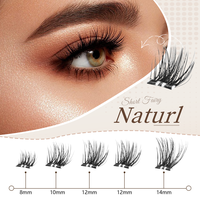 【Natural - as - Ever】Cofier Glue - Free DIY Lash Kit (8 - 14 mm) - Self - Adhesive, Comes with Tweezers! (80/100 Pcs) for...