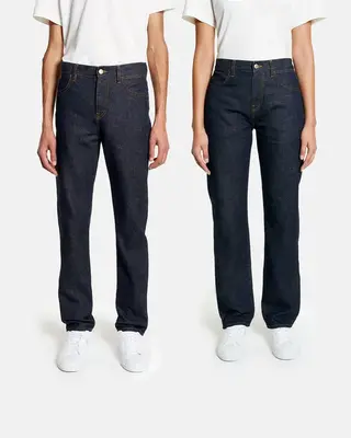 Pangaia everybody straight leg rinse wash | Hem length: Gold | Waist rise: Mid | Thread color: Stacked