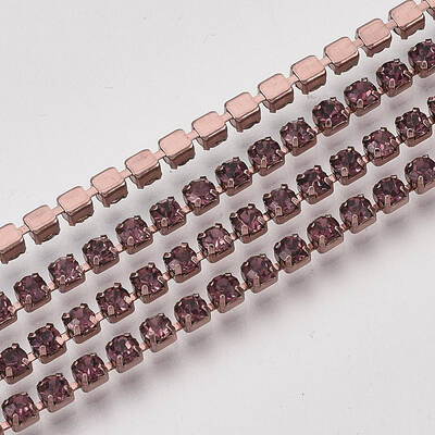 Electrophoresis Iron Rhinestone Strass Chains