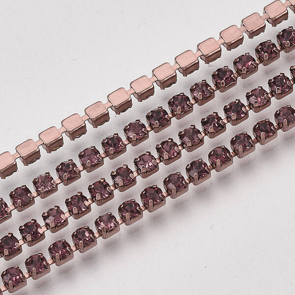 Electrophoresis Iron Rhinestone Strass Chains