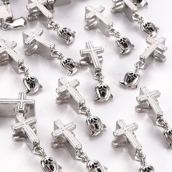 Alloy Enamel Dangle European Beads