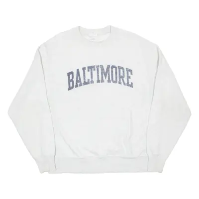 CHAMPION REVERSE WEAVE Baltimore Mens Sweatshirt Grey USA M