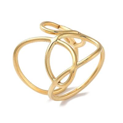 304 Stainless Steel Open Cuff Rings for Women