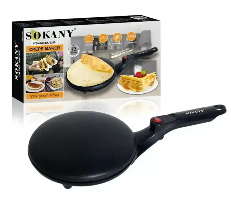 Crepe Maker - non-stick surfaceElectric Crepe Maker With Auto Power Off, Portable Crepe Maker