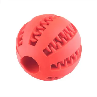 Pet Chew Toy Ball, Interactive Dog Treats Dispenser Slow Feeder Ball, Dogs Teething Toy Dog Chewing Balls, Teeth Cleaning Bal...