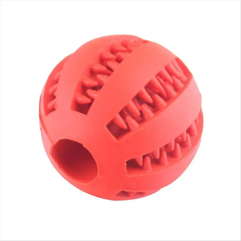 Pet Chew Toy Ball, Interactive Dog Treats Dispenser Slow Feeder Ball, Dogs Teething Toy Dog Chewing Balls, Teeth Cleaning Bal...
