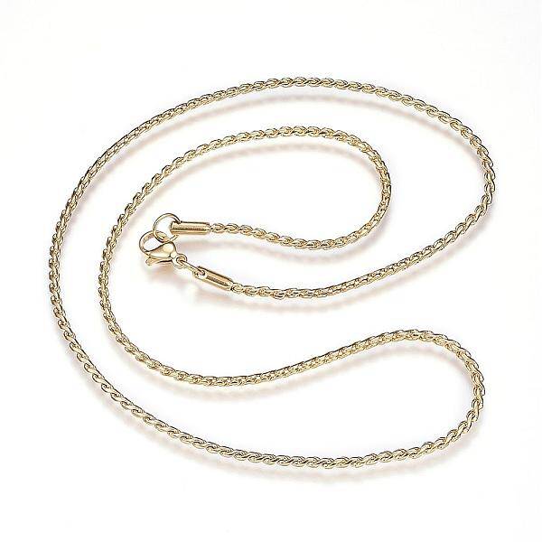 304 Stainless Steel Twisted Chain Necklaces