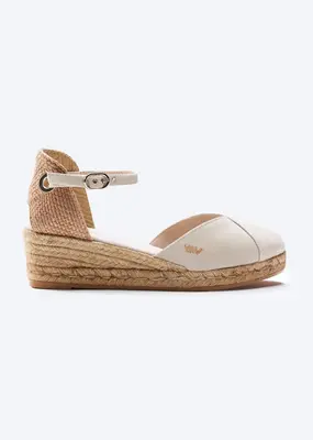Pubol Canvas Espadrille Wedges | Color: Beige | Size: 5