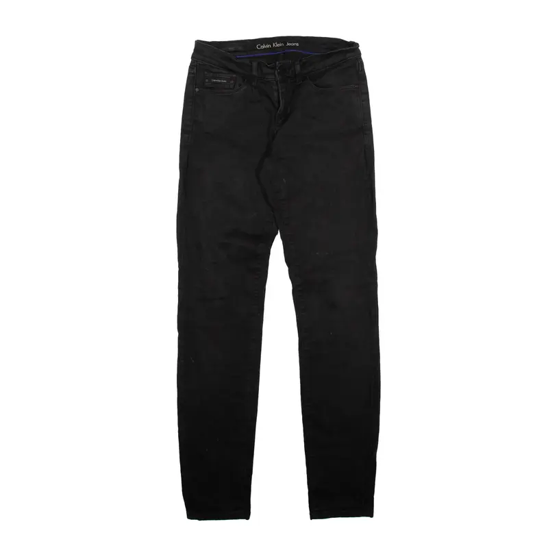 CALVIN KLEIN Jeans Black Denim Regular Skinny Womens W28 L32