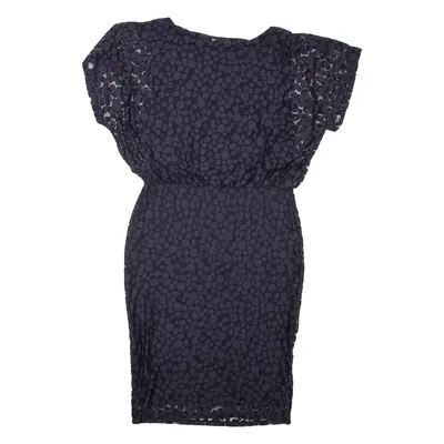 PHASE EIGHT Womens Pencil Dress Grey Viscose Short Sleeve Knee Length L