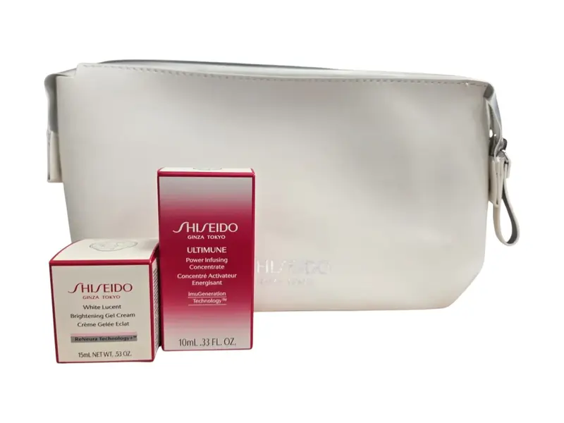 White Lucent Set Shiseido: White Lucent Illuminating Day Cream For The Face 15 ml + White Lucent Illuminating Serum For The F...