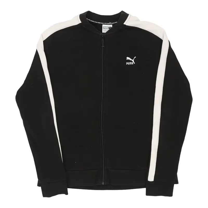 Puma Zip Up - Large Black Cotton Blend