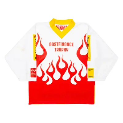 SWISS ICE HOCKEY Postfinance Trophy Mens Jersey Red 3/4 Sleeve V-Neck S