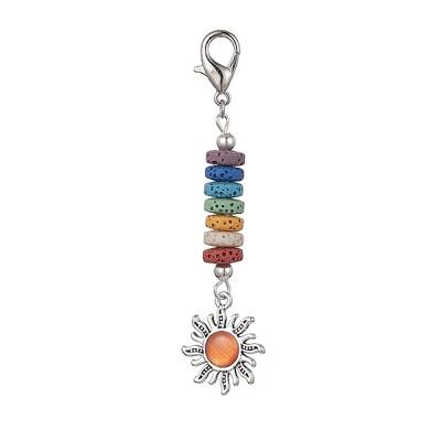 Sun Alloy & Cat Eye Pendant Decoration