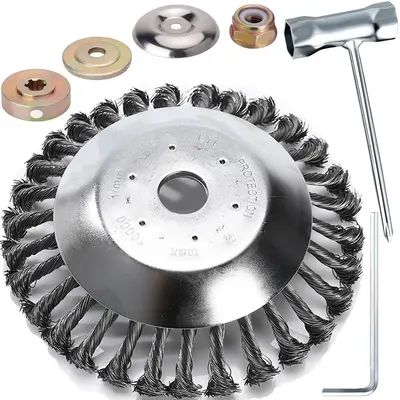 Grass Cutter Wheel, Steel Wire Pulling Brush Cutter Trimmer Head, Power Tool Accessories For Lawn Mower