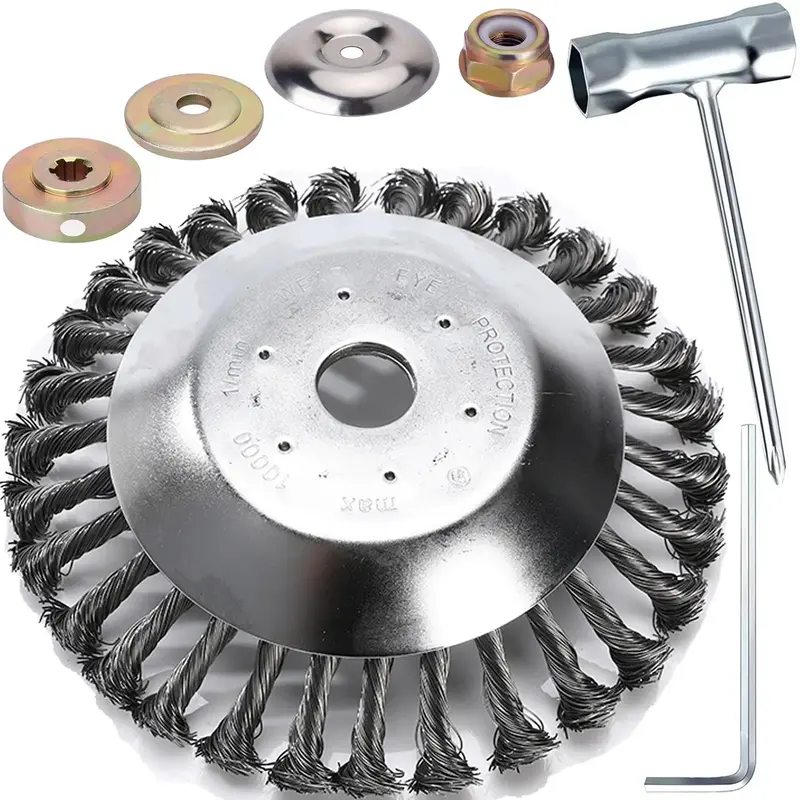 Grass Cutter Wheel, Steel Wire Pulling Brush Cutter Trimmer Head, Power Tool Accessories For Lawn Mower