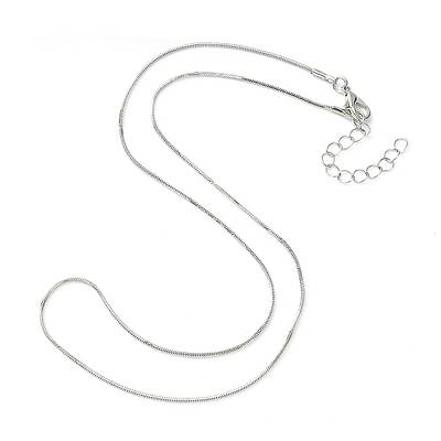 Brass Square Snake Chain Necklace for Men Women