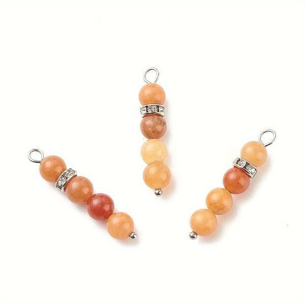 10Pcs Natural Red Aventurine Pendants