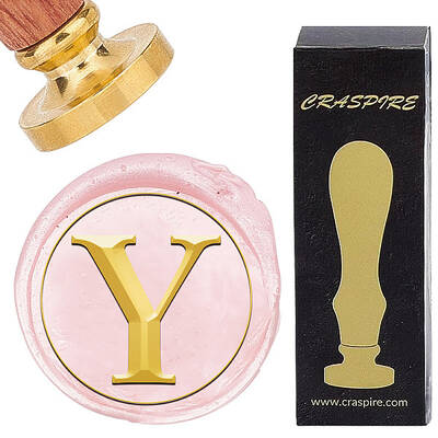 Brass Wax Seal Stamp with Wood Handle