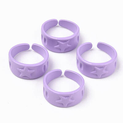 Spray Painted Alloy Cuff Rings