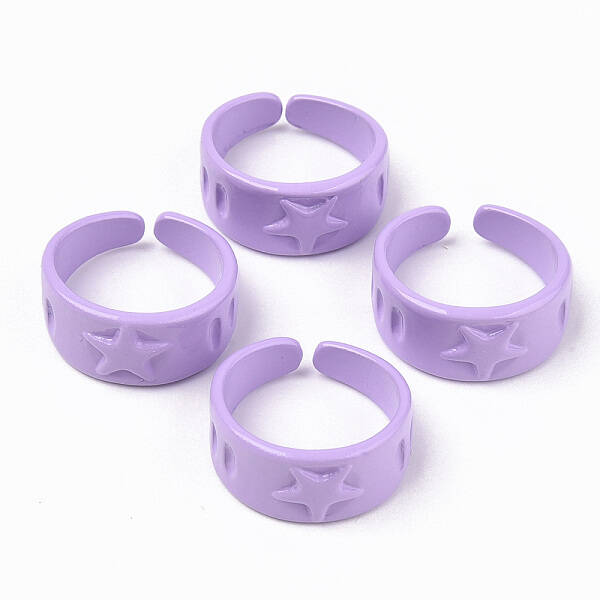 Spray Painted Alloy Cuff Rings
