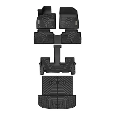 YITAMOTOR® Floor Mats for 2020-2025 Hyundai Palisade with 2nd Row Bucket Seats, Rear Trunk Mat with Backrest Mat Floor Mat R...