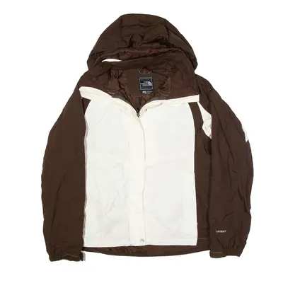 THE NORTH FACE Rain Coat Brown Nylon Womens L