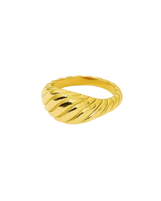 18K Gold Ring - Ribbed