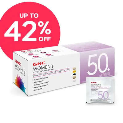 [FallDealsForYou] GNC Women’s 50+ Vitapak, 5-in-1 Multivitamin Pack, Healthy Hormones, Brain Health, Metabolism, Bone Stren...