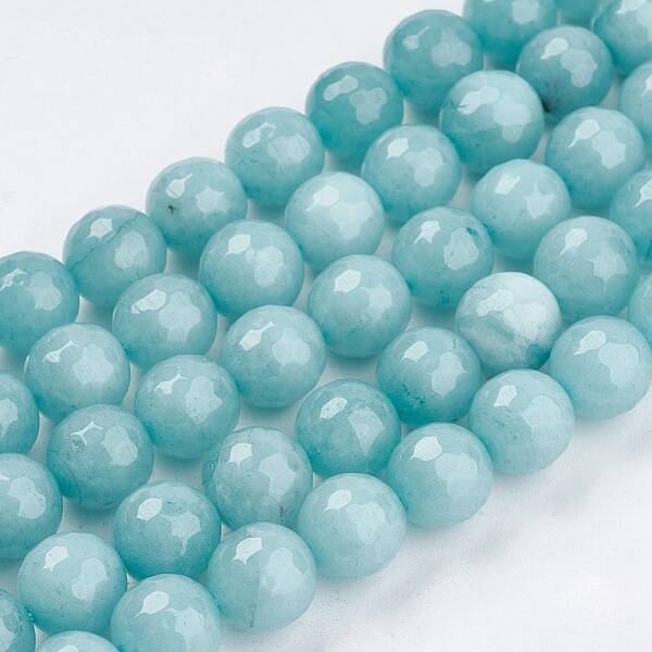 Natural White Jade Bead Strands