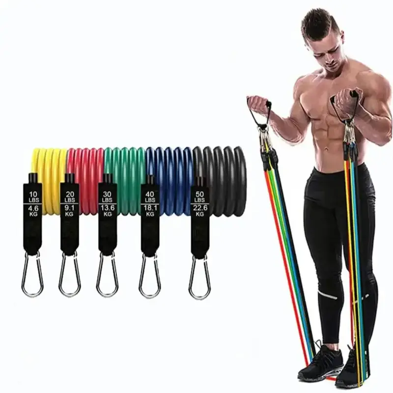 Resistance Bands Set, 11pcs/set Fitness Equipment Resistance Bands for Working Out Exercise Bands with Door Anchor, Fitness A...