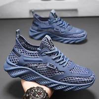 Summer men's new mesh breathable casual shoes hollow comfortable men's shoes mesh shoes non-slip soft-soled sports driving sh...