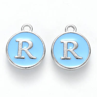 Platinum Plated Alloy Enamel Charms